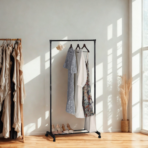 Portant à Vêtement Et Chaussures - Noir