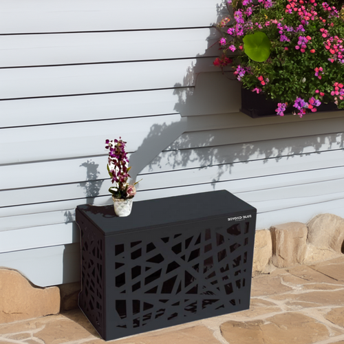 Cache Climatisation Amazonian Gris Anthracite Ral7016 - Moyen  L 110 X H 80 X P 55 Cm