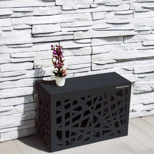 Cache Climatisation Amazonian Gris Anthracite Ral7016 - Moyen  L 110 X H 80 X P 55 Cm