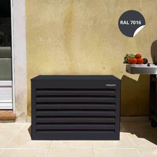Cache Climatisation Venetian Gris Anthracite Ral7016 - Moyen L 110 X H 80 X P 55 Cm