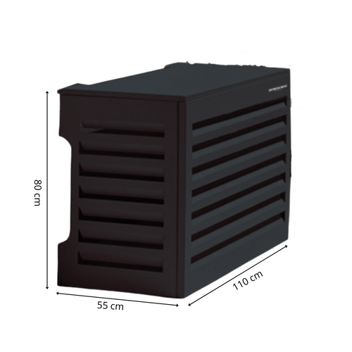 Cache Climatisation Venetian Gris Anthracite Ral7016 - Moyen L 110 X H 80 X P 55 Cm