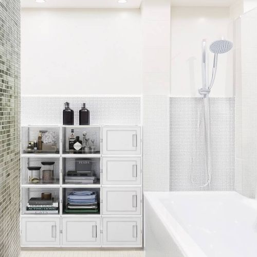 Lot De 12 Boîtes à Chaussures/rangement Empilables En Plastique Avec Porte Et Aération 36x28x21cm