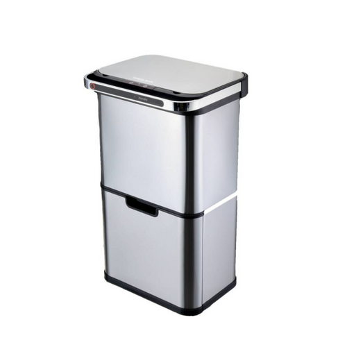 Poubelle Cuisine Automatique De Tri à 4 Compartiments - 60l - Inox Ss304 - Piles Ou Batterie