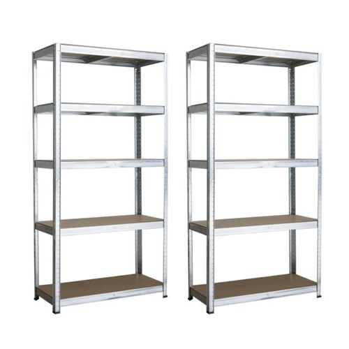 Lot De 2 Étagères De Rayonnage Modulables En Métal, 5 Étages, 175kg/par Étagère