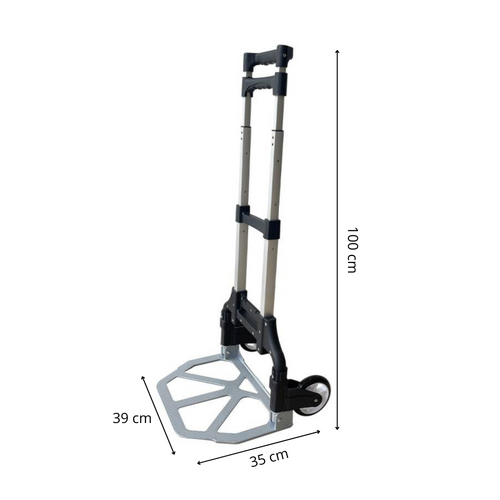 Diable Transport Télescopique Léger - Aluminium - 50 Kg