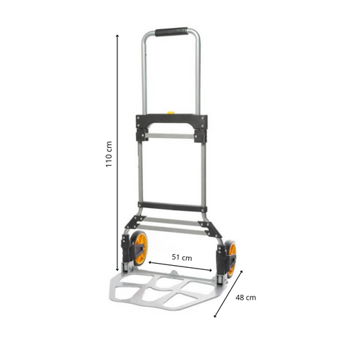 Diable Transport Pliant Télescopique Léger - Aluminium - 100 Kg
