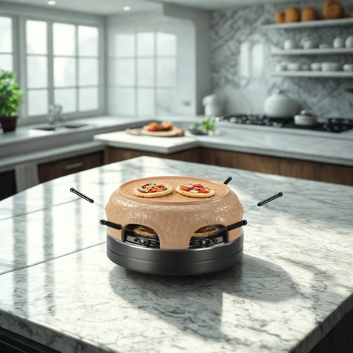 Pizza Party, Pizzarette, Appareil Four à Pizza Pour 6 Personnes, Dôme En Terre Cuite