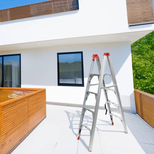 Escabeau Pliable Télescopique Tubulaire 1.8m 5 Marches