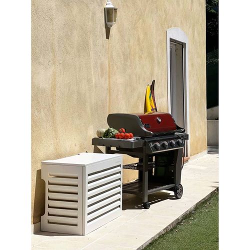 Cache Climatisation Venetian Aluminium Blanc Ral9016 - Moyen L 110 X H 80 X P 55 Cm