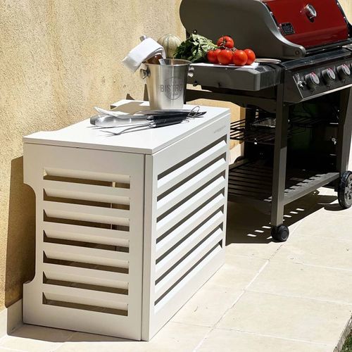 Cache Climatisation Venetian Aluminium Blanc Ral9016 - Moyen L 110 X H 80 X P 55 Cm