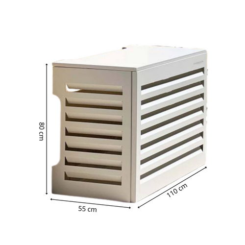 Cache Climatisation Venetian Aluminium Blanc Ral9016 - Moyen L 110 X H 80 X P 55 Cm