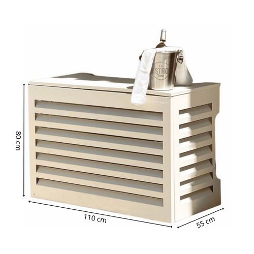 Cache Climatisation Venetian Aluminium Beige Clair Ral9001 - Moyen L 110 X H 80 X P 55 Cm