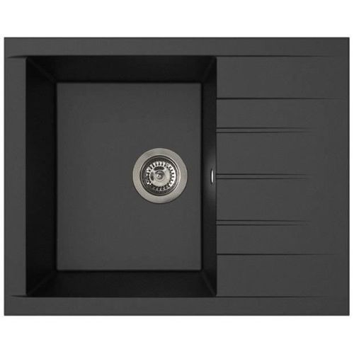 Evier - Résine Smc - Noir Pailleté - à Encastrer - Cube 1c Xs - 62 X 50 Cm