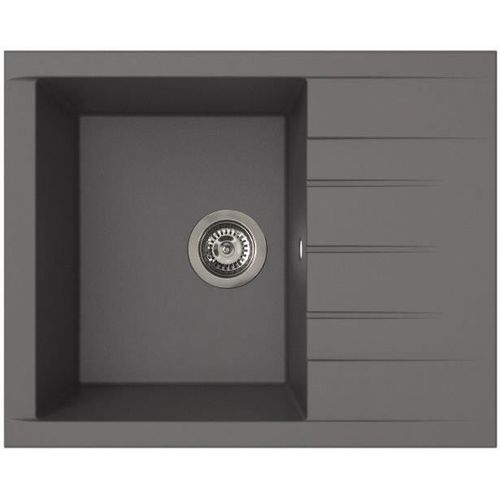 Evier - Résine Smc - Gris Béton - à Encastrer - Cube 1c Xs - 62 X 50 Cm