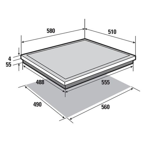Plaque Induction 7200w 56cm - Bpi6428ub