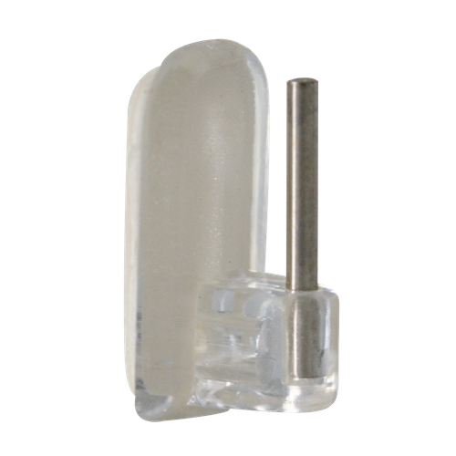 Lot De 4 Crochets De Tringle Sans Perçage Déportés - 2.5x1.5 Cm - Transparent