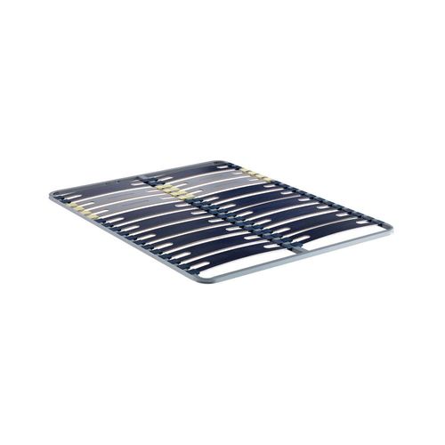 Cadre à Lattes En Métal 3 Zones Flat Cap Gris 90x190