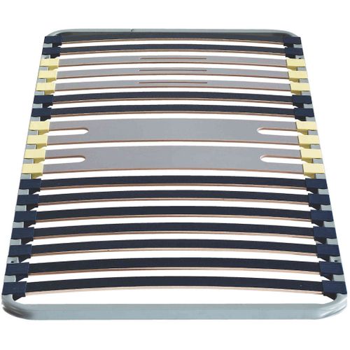 Cadre à Lattes En Métal 5 Zones Flat Cap Gris 140x200