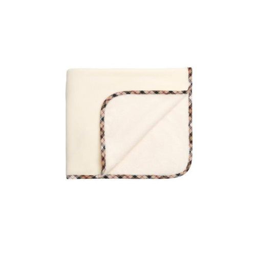 Couverture Tartan Double Polaire Beige 70x80