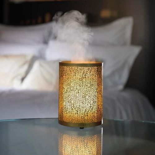 Diffuseur Brume Or Et Lumière En Métal