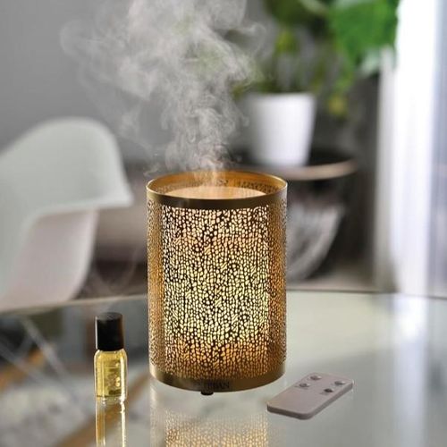 Diffuseur Brume Or Et Lumière En Métal