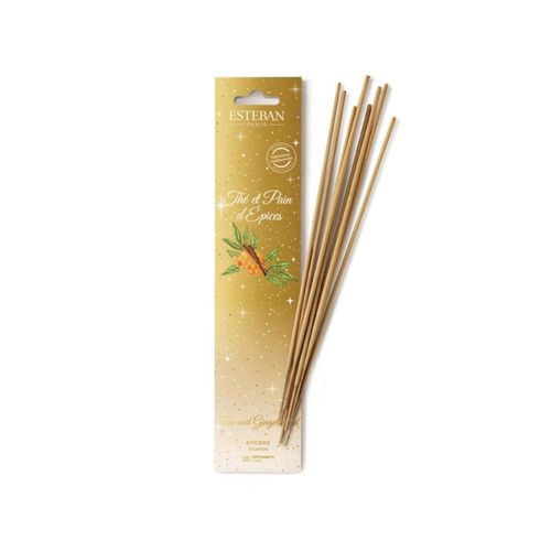 Encens Indiens 20 Batônnets Thé Et Pain D'épice En Bois