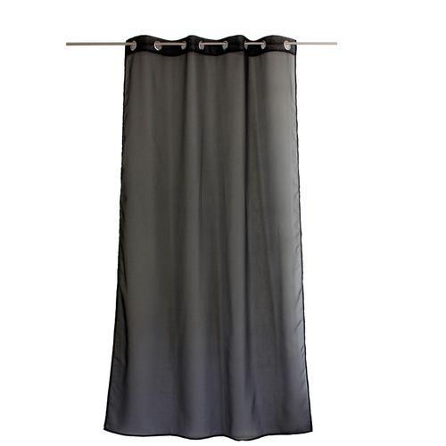 Voilage à Oeillets Uni - 140x240 Cm - Noir