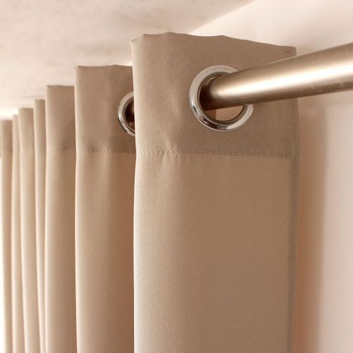 Rideau Uni à Oeillets - 140x240 Cm - Naturel