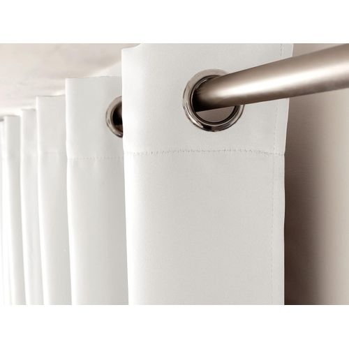 Rideau Occultant Uni Avec 8 Oeillets - 140x180 Cm - Blanc