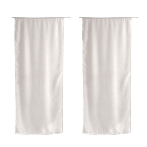 Paire De Petits Voilages Droits Finition Passe Tringle - 90x160 Cm - Blanc