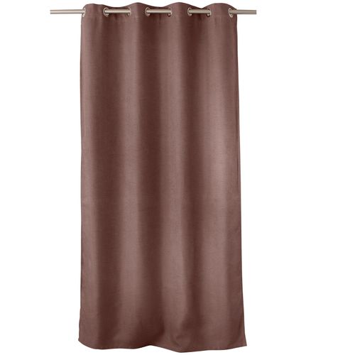 Rideau Occultant Uni Et Fileté - 140x240 Cm - Marron Glacé