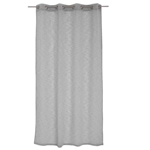 Voilage Tamisant à L'aspect Lin - 140x240 Cm - Gris Galet