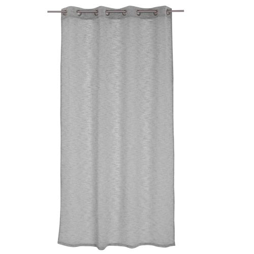 Voilage Tamisant à L'aspect Lin - 140x240 Cm - Gris Galet