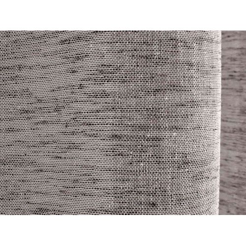 Voilage Tamisant à L'aspect Lin - 140x240 Cm - Noir