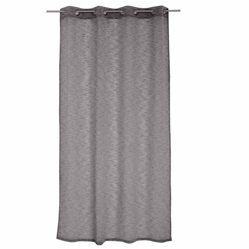 Voilage Tamisant à L'aspect Lin - 140x240 Cm - Noir