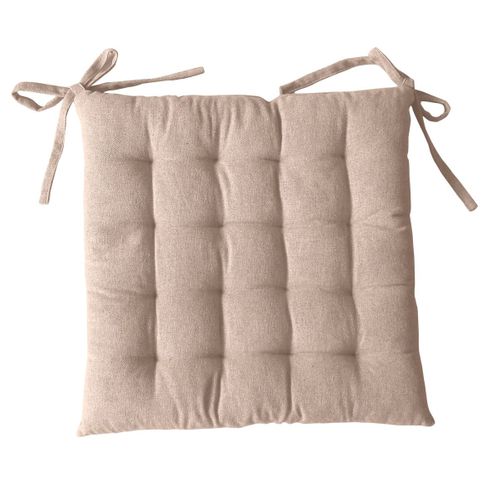 Galette De Chaise En Coton Recyclé - 38x38 Cm - Naturel