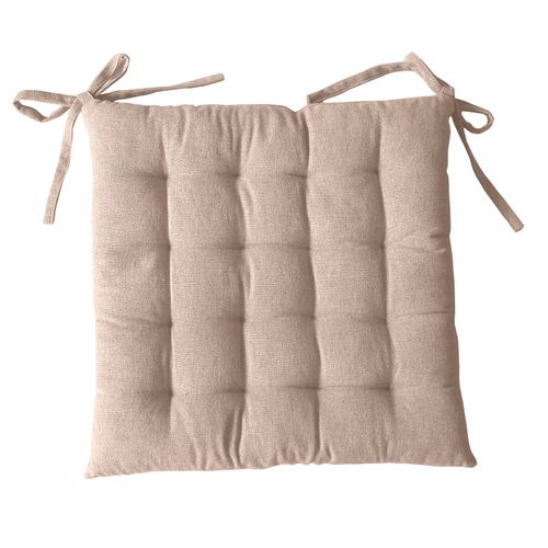 Galette De Chaise En Coton Recyclé - 38x38 Cm - Naturel