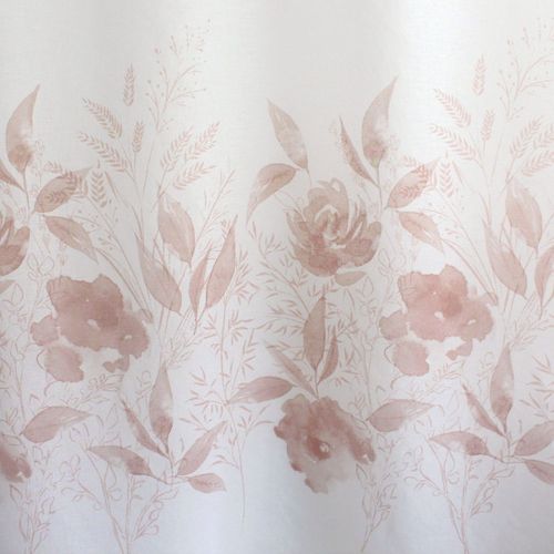 Rideau Voilage à Oeillets "harmony" 140x240cm Beige et Rose