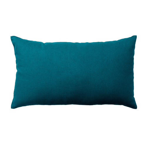 Coussin Non Déhoussable En Coton Uni - 30x50 Cm - Bleu Canard