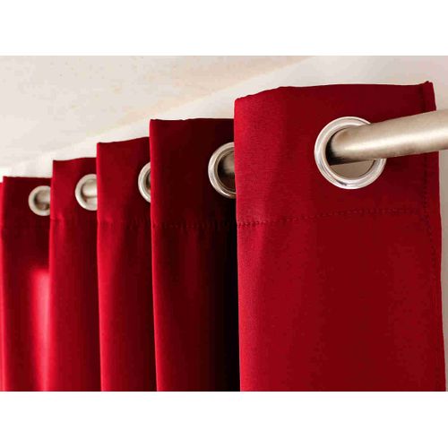 Rideau Thermique En Microfibre Doublée - 135x240 Cm - Rouge