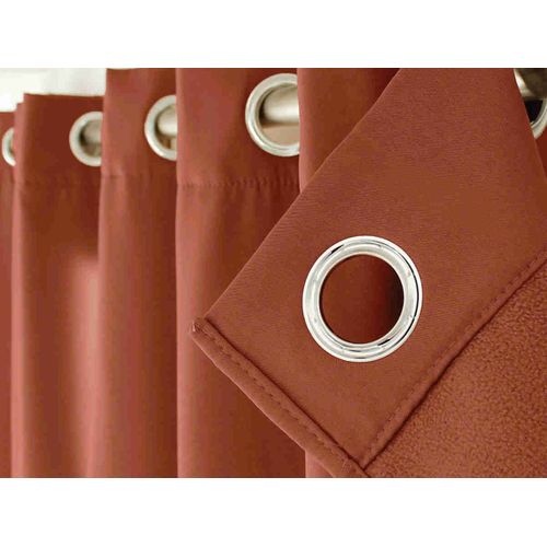 Rideau Thermique En Microfibre Doublée - 135x240 Cm - Terracotta