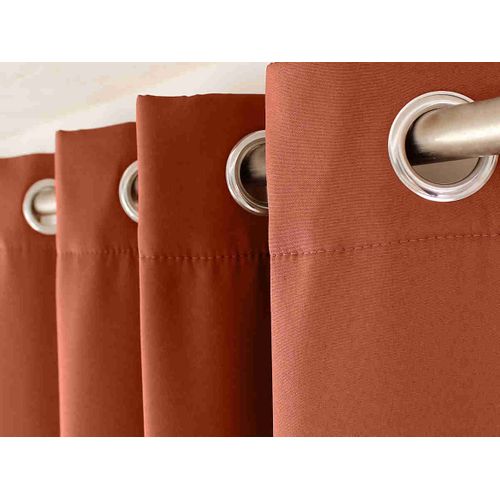 Rideau Thermique En Microfibre Doublée - 135x240 Cm - Terracotta