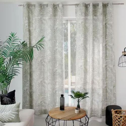 Rideau Imprimé à Oeillets "mambo" 140x240cm Écru