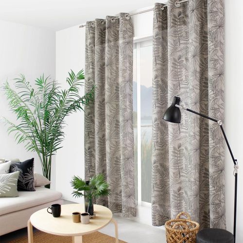 Rideau Imprimé à Oeillets "mambo" 140x240cm Naturel