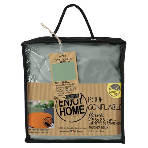 Pouf Gonflable Extérieur - 55x20 Cm - Sauge