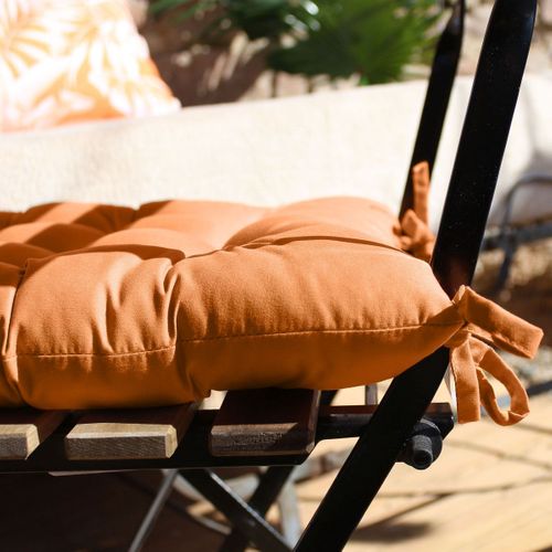 Galette Piquée Extérieure - 38x38 Cm - Orange