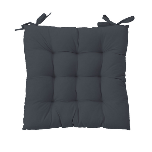 Galette Piquée Extérieure - 38x38 Cm - Gris Foncé