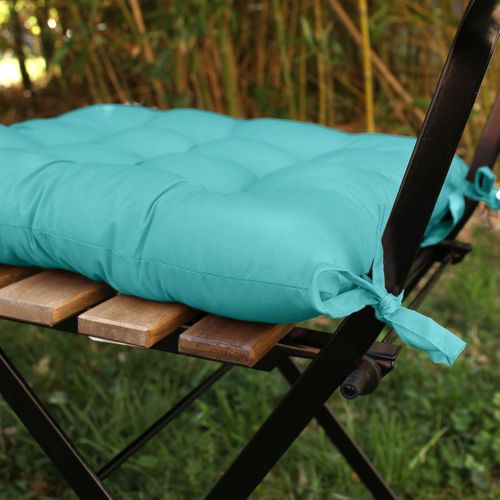 Galette De Chaise Piquée - 38x38 Cm - Vert