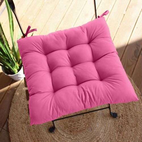 Galette De Chaise Piquée - 38x38 Cm - Fuchsia