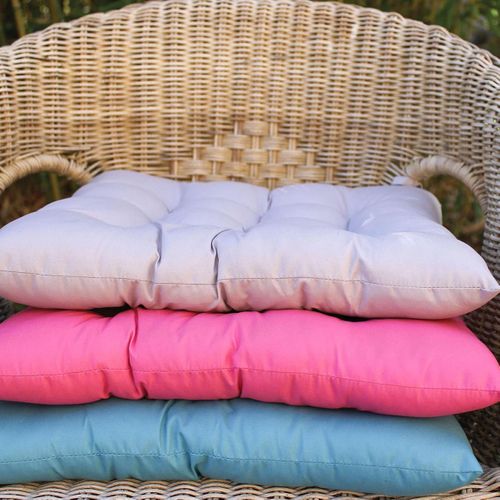 Galette De Chaise Piquée - 38x38 Cm - Fuchsia